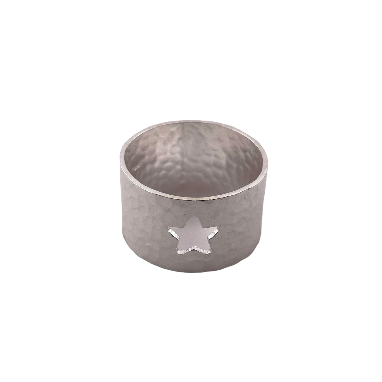 13mm Star Band Ring Sterling Silver