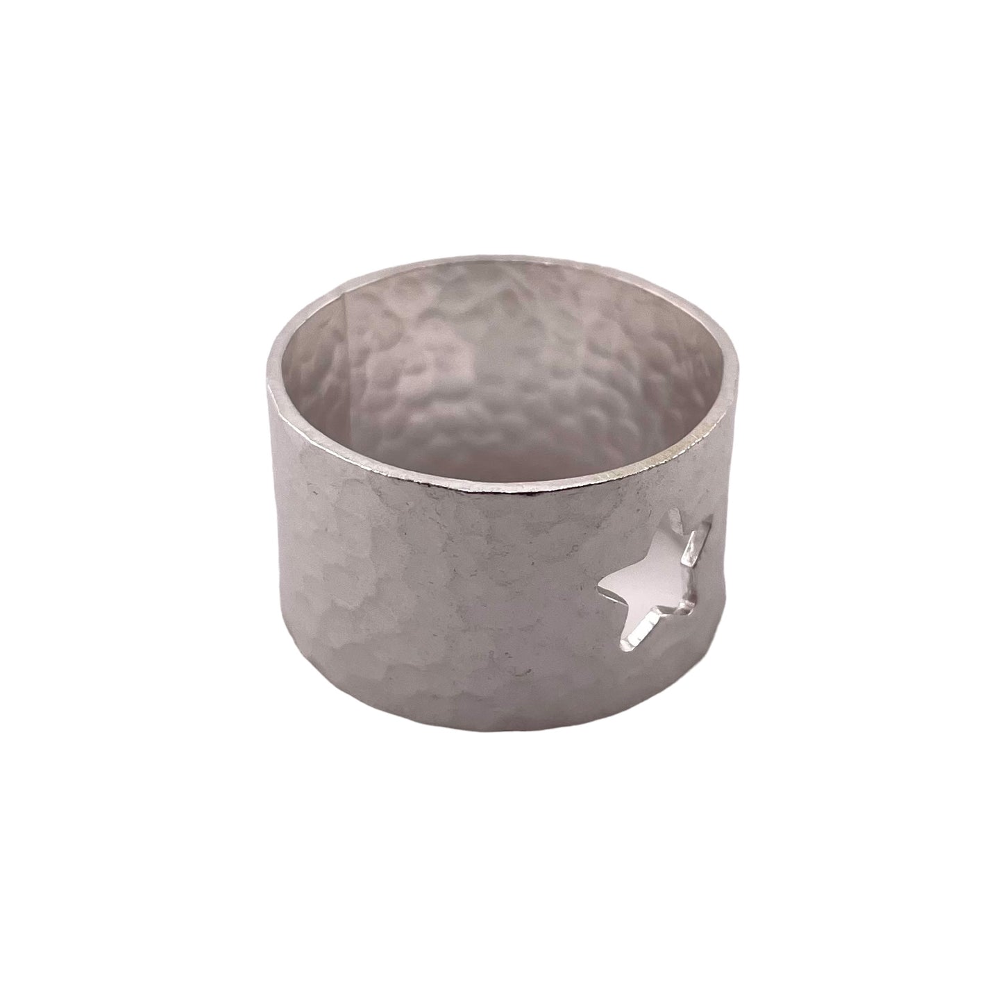 13mm Star Band Ring Sterling Silver