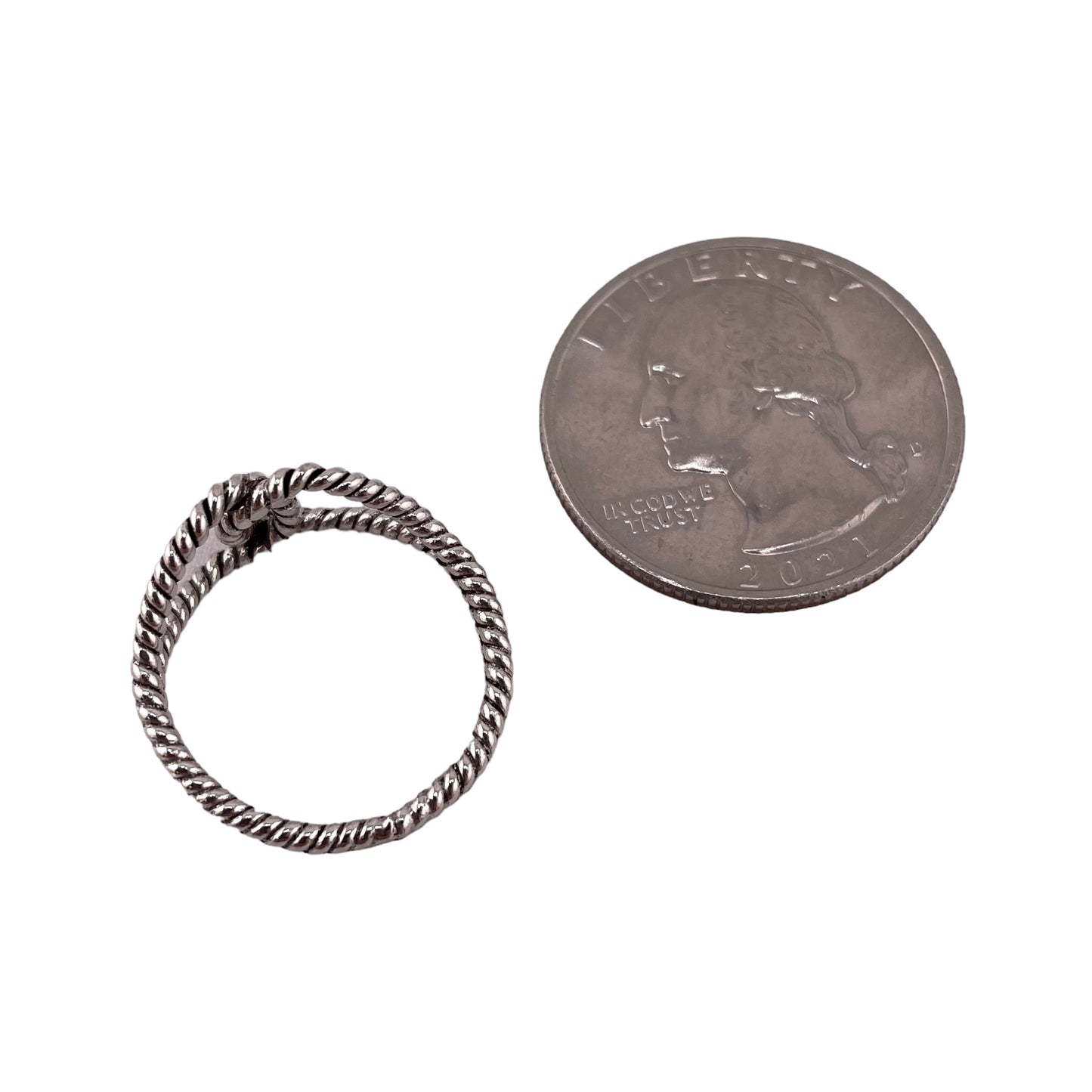Rope Loop 10mm Ring Sterling Silver