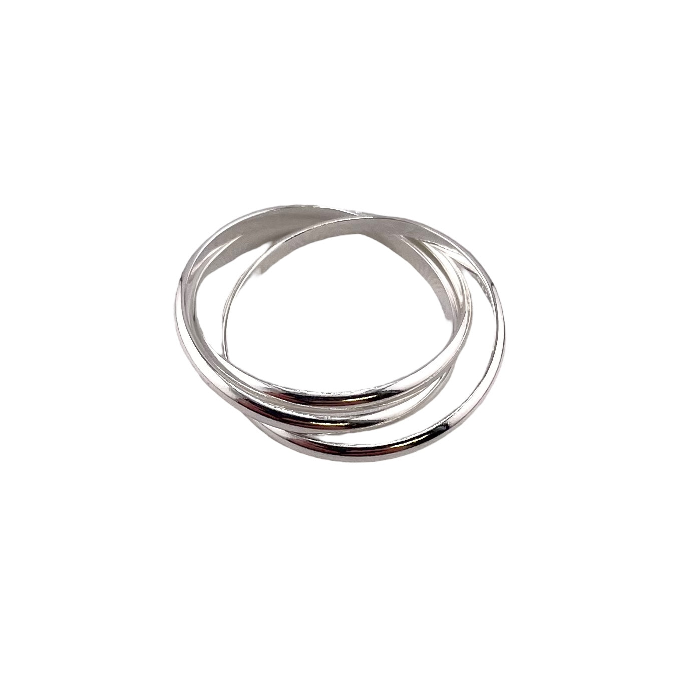 3-Band 2mm Interlocking Ring Sterling Silver