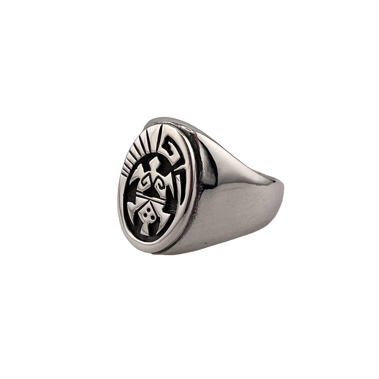 Turtle Imprint 19mm Ring Sterling Silver