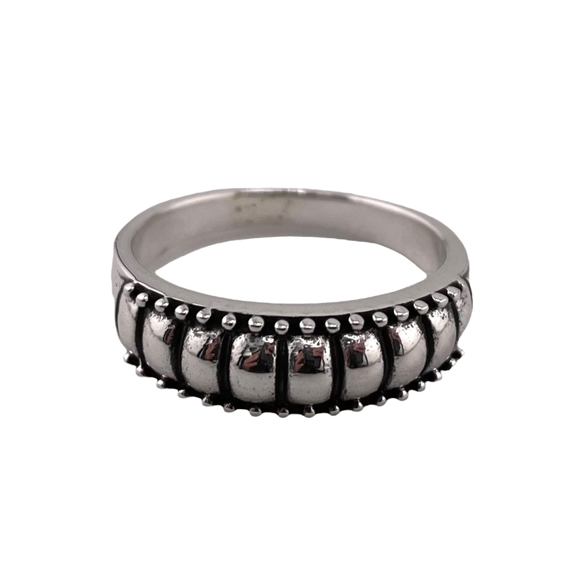 Studded 6mm Ring Sterling Silver