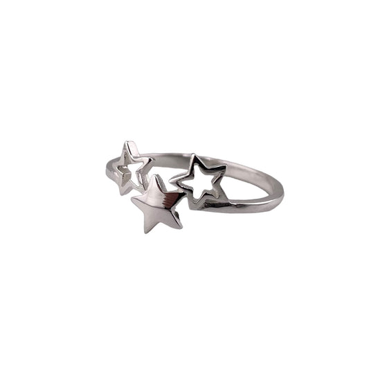 3 Star Ring Sterling Silver