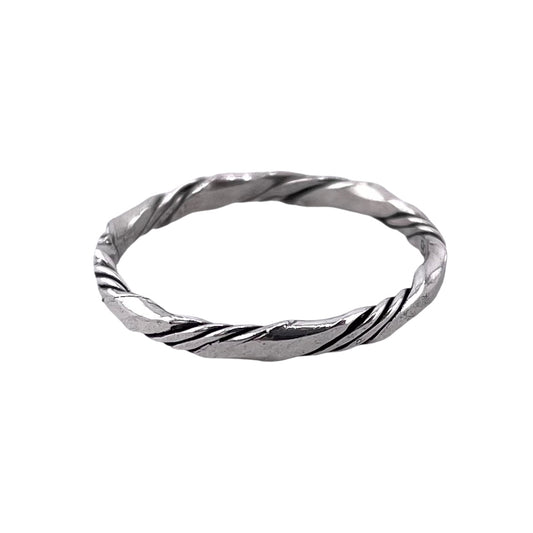 Rope Twist Ring Sterling Silver