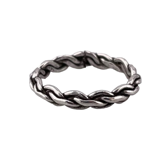 Braided Twist Ring Sterling Silver