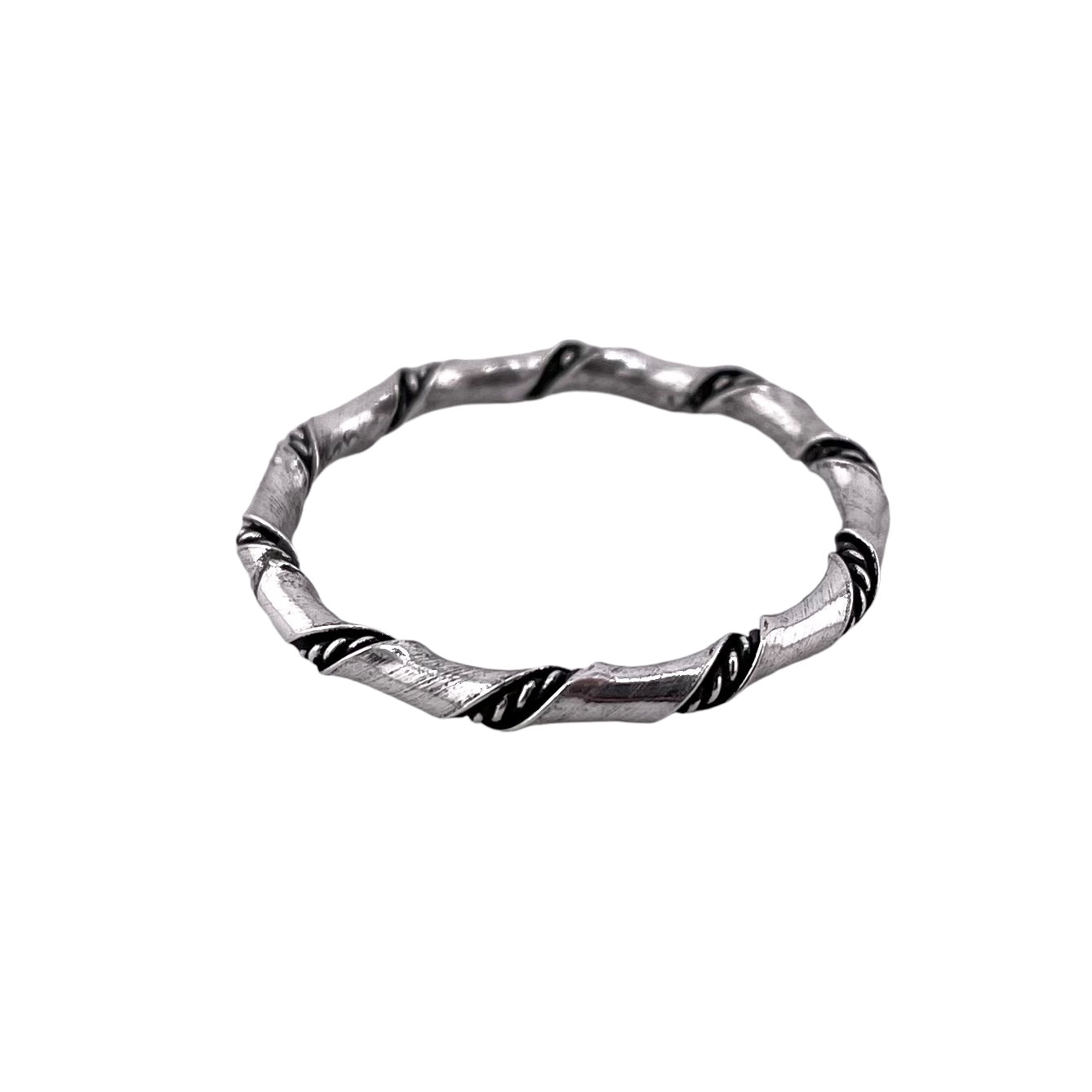 Rope Plain Twist Ring Sterling Silver