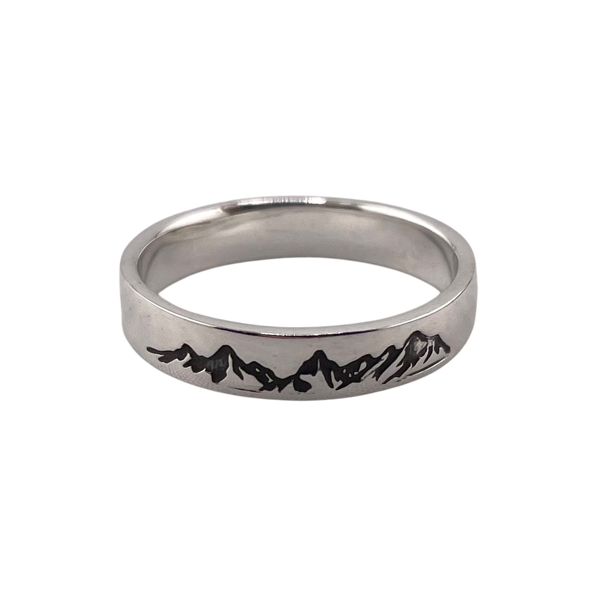 Imprinted Mountain Ring Sterling Silver