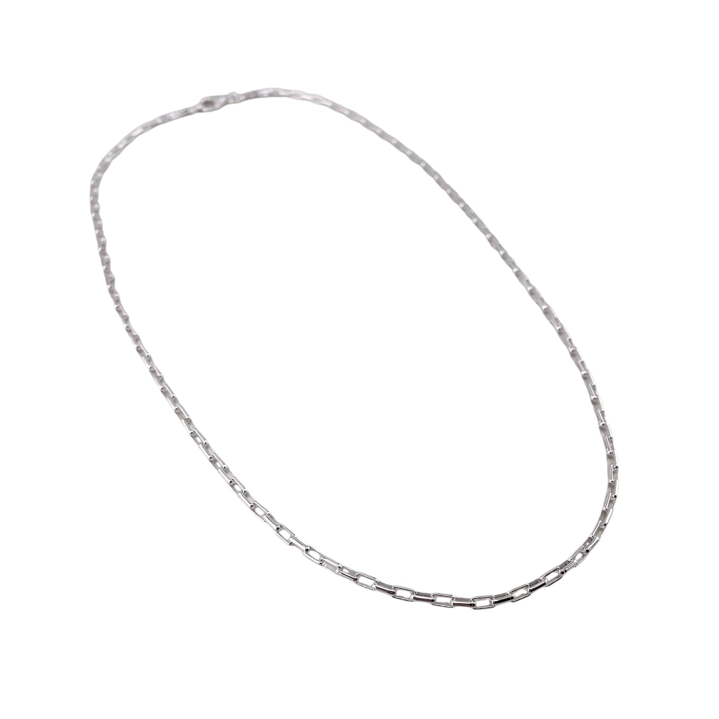 Sterling Silver Long Oval Box 250 2.6mm Necklace Chain Italian Italy Solid .925 Jewelry