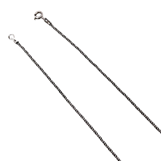 Twine 1.6mm Oxidized Sterling Silver Chain