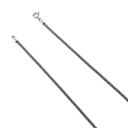 Coreana 2.1mm Oxidized Sterling Silver Chain