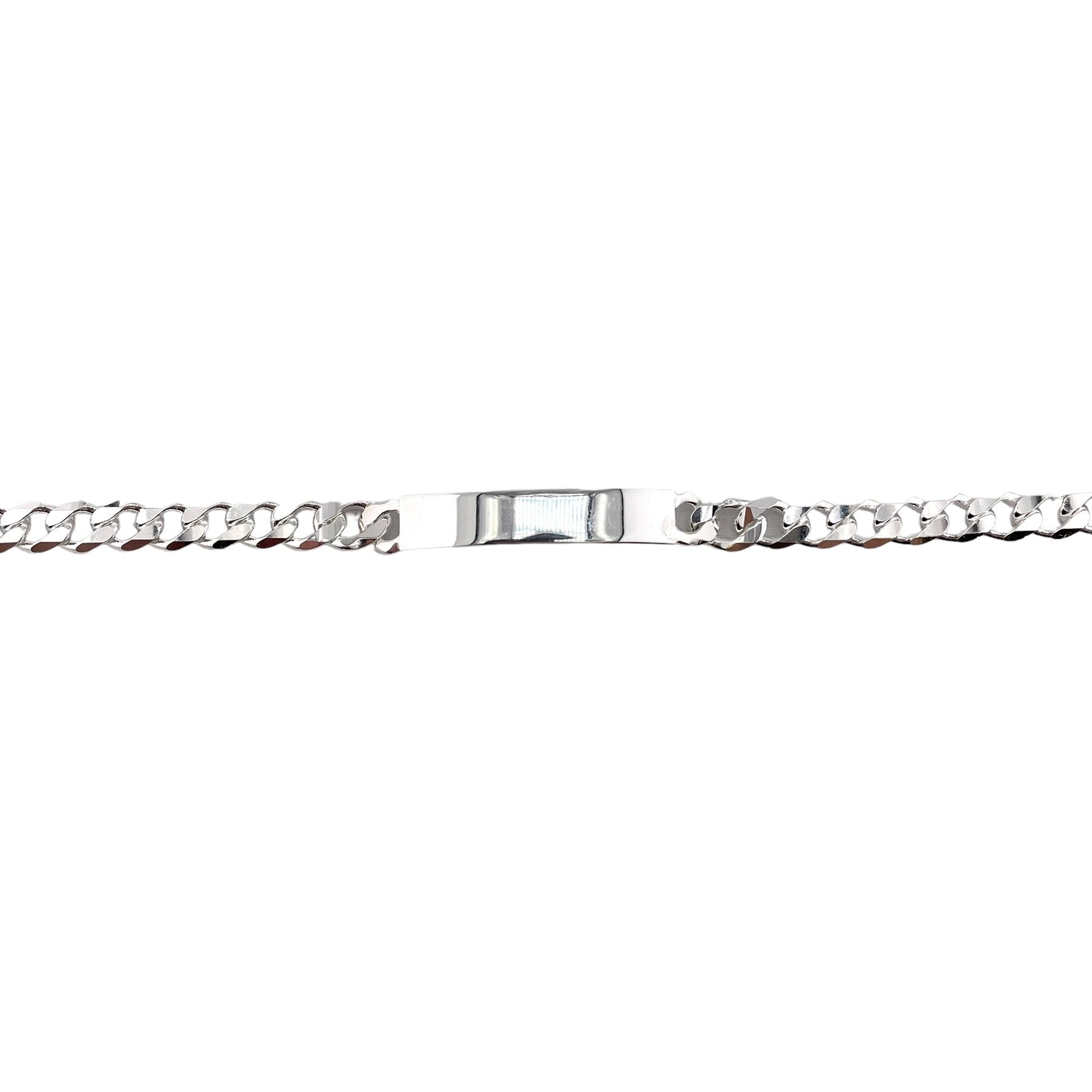 Sterling Silver Curb 220 8mm ID Bracelet Chain Italian Italy Solid Mens Jewelry