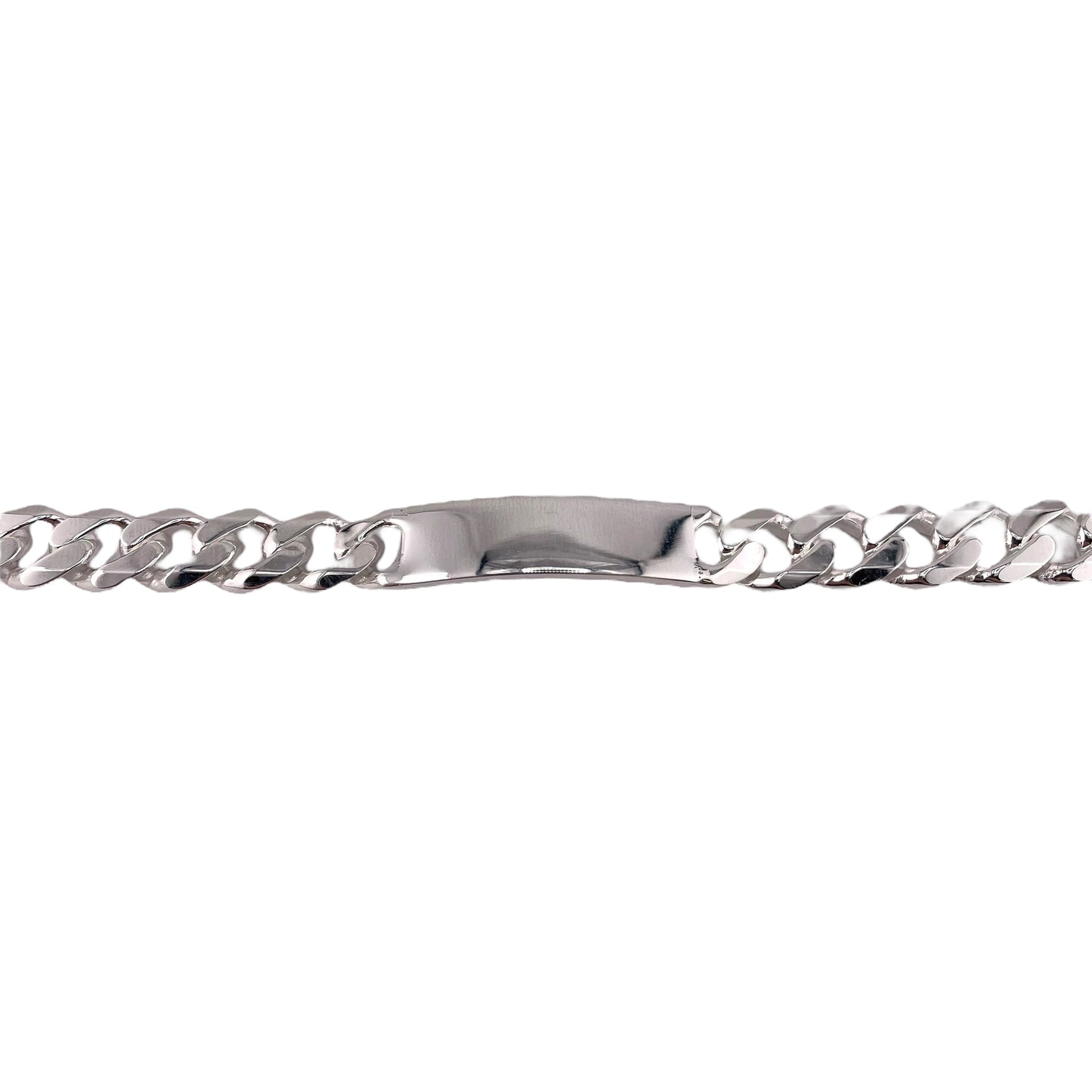 Sterling Silver Curb 300 11mm ID Bracelet Chain Italian Italy Solid Mens Jewelry